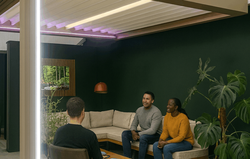 Showroom with people