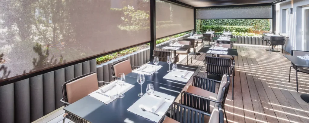 outdoor seating area